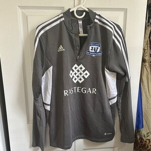 Adidas Gray and White Women's Jersey